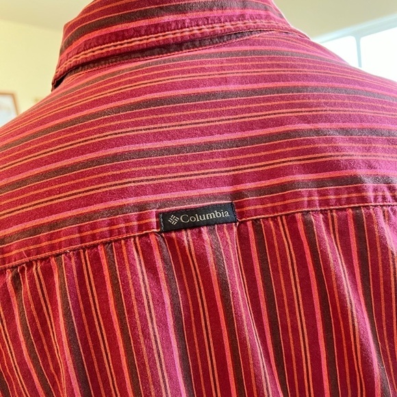 Columbia Large Stripe Embroidered Long Sleeve Button Up - Picture 5 of 8
